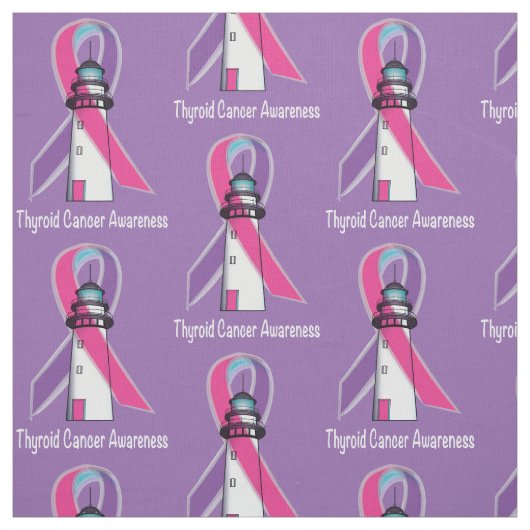 Thyroid Cancer Awareness Ribbon Stof (Swatch)