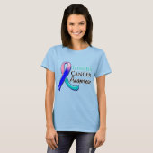 Thyroid Cancer Awareness Ribbon T-shirt (Voorkant volledig)