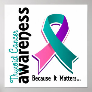Thyroïd Cancer Bewustheid 5 Poster