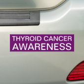 Thyroïd Cancer Bewustheid Bumpersticker (Op auto)