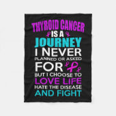 Thyroïd Cancer Bewustheid Fleece Deken (Voorkant)