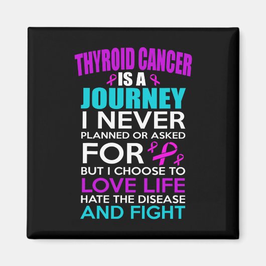 Thyroïd Cancer Bewustheid Magneet (Voorkant)