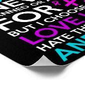 Thyroïd Cancer Bewustheid Poster (Hoek)