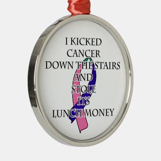 Thyroid Cancer Bully Metalen Ornament (Rechts)