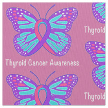 Thyroid Cancer Butterfly Awareness Ribbon