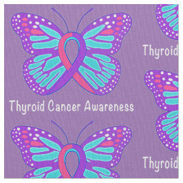 Thyroid Cancer Butterfly Awareness Ribbon Stof