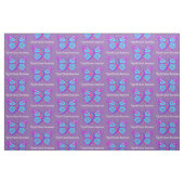 Thyroid Cancer Butterfly Awareness Ribbon Stof (Fat Quarter)