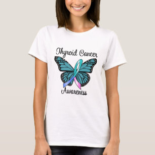 Thyroid Cancer Butterfly Ribbon T-shirt