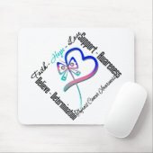 Thyroid Cancer Faith Hope Love Butterfly Muismat (Met muis)