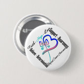 Thyroid Cancer Faith Hope Love Butterfly Ronde Button 5,7 Cm (Voorkant /achterkant)