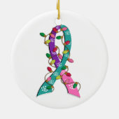 Thyroid Cancer kerstlampje Keramisch Ornament (Achterkant)