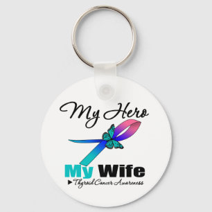 Thyroid Cancer My Hero My Wife Sleutelhanger