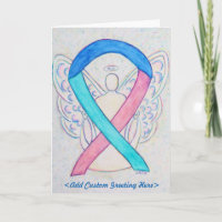 Thyroid Cancer Ribbon Angel Wenskaart
