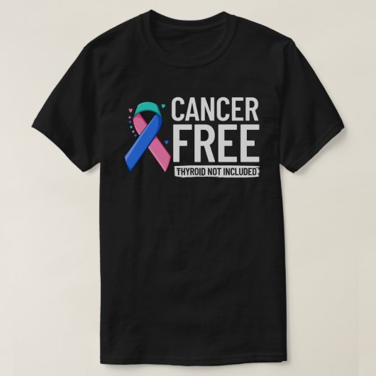 Thyroïd Cancer Ribbon Awareness Surviance T-shirt (Design voorkant)