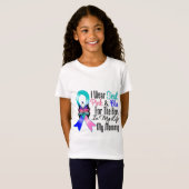 Thyroid Cancer Ribbon Hero Mijn mama T-shirt (Voorkant volledig)