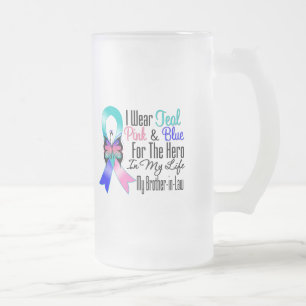 Thyroid Cancer Ribbon Hero My Brother in Law Matglas Bierpul