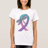 Thyroïd Cancer Ribbon T-shirt (Voorkant)