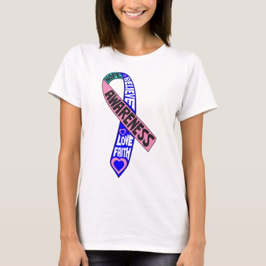 Thyroid Cancer Slogans T-shirt (Voorkant)