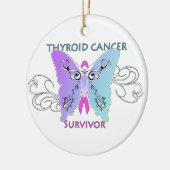 Thyroid Cancer Survivor Kerstannament Keramisch Ornament (Links)