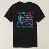 Thyroid Cancer T-Shirt For Someone Who Means World (Design voorkant)