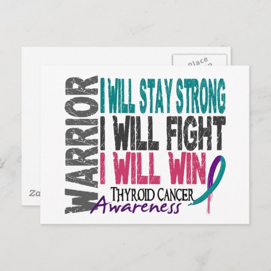 Thyroid Cancer Warrior Briefkaart (Voorkant / Achterkant)