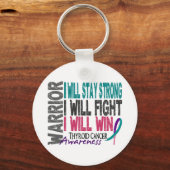 Thyroid Cancer Warrior Sleutelhanger (Voorkant)