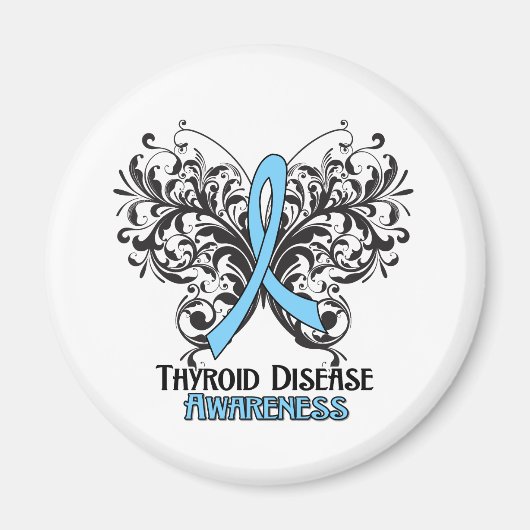 Thyroïd Disease Awareness Butterfly Magneet (Voorkant)