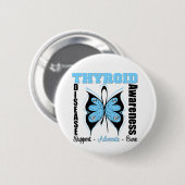 Thyroïd Disease Awareness Butterfly Ronde Button 5,7 Cm (Voorkant /achterkant)