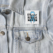 Thyroïd Disease Awareness Maand Vierkante Button 5,1 Cm (In situ)