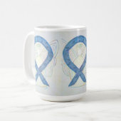 Thyroïd Disease Awareness Ribbon Angel Coffee Mok (Voorkant links)