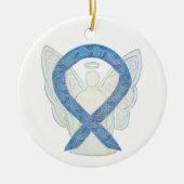 Thyroid Disease Awareness Ribbon Angel Ornaments Keramisch Ornament (Voorkant)