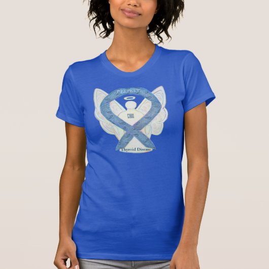 Thyroïd Disease Awareness Ribbon Angel Shirt (Voorkant)