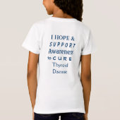 Thyroïd Disease Awareness Ribbon Angel Shirt (Achterkant)