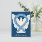 Thyroid Paisley Awareness Ribbon Angel Briefkaart (Staand voorkant)