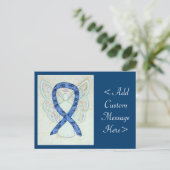 Thyroid Paisley Awareness Ribbon Angel Briefkaart (Staand voorkant)
