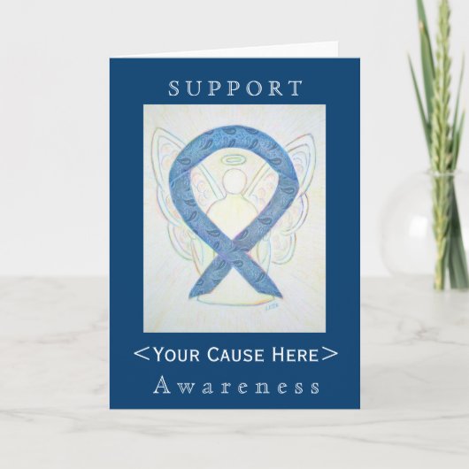 Thyroid Paisley Awareness Ribbon Gepersonaliseerd Kaart (Voorkant)