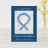 Thyroid Paisley Awareness Ribbon Gepersonaliseerd Kaart (Gele Bloem)