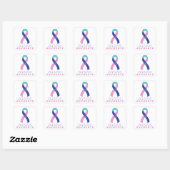 Thyroïde kanker Advocate White Square Sticker (Vel)