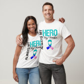 Thyroïde kanker ALTIJD MIJN HERO MIJN moeder T-shirt (Unisex)