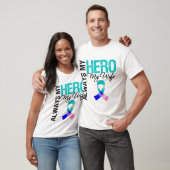 Thyroïde kanker ALTIJD MIJN HERO MIJN VROUW T-shirt (Unisex)