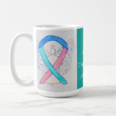 Thyroïde kanker Bewustmaking Ribbon Angel Mok (Links)