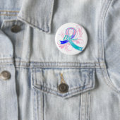Thyroïde kanker geloof Vlaams lintje Ronde Button 5,7 Cm (In situ)