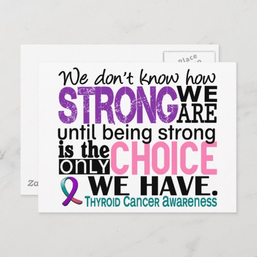 Thyroïde kanker hoe sterk we zijn briefkaart (Voorkant / Achterkant)