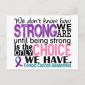 Thyroïde kanker hoe sterk we zijn briefkaart (Voorkant)