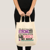 Thyroïde kanker hoe sterk we zijn tote bag (Voorkant (product))