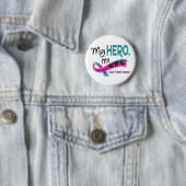 Thyroïde kanker MIJN HERO MIJN VROUW 42 Ronde Button 5,7 Cm (In situ)