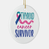 Thyroïde kanker Overleving Keramisch Ornament (Rechts)