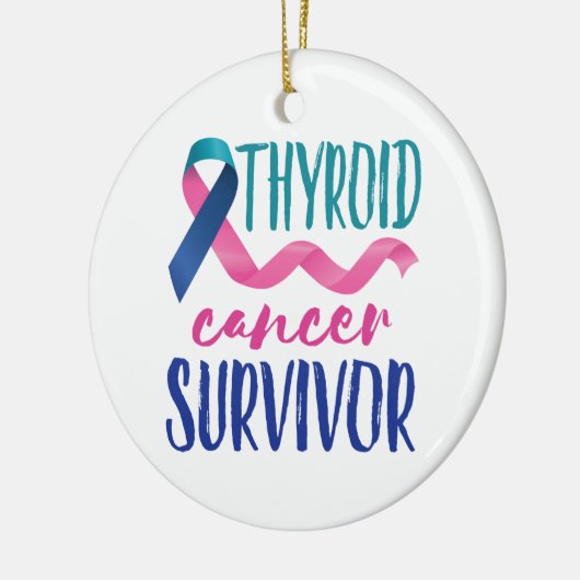 Thyroïde kanker Overleving Keramisch Ornament (Links)
