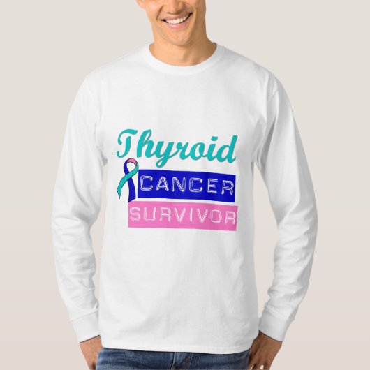 Thyroïde kanker Overleving T-shirt (Voorkant)