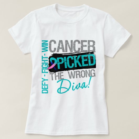 Thyroïde kanker trok de verkeerde diva t-shirt (Design voorkant)
